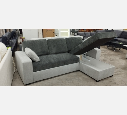 2M Rav15/06 Canapé d'angle Aramis tissu GF/GC, convertible, réversible, coffre.