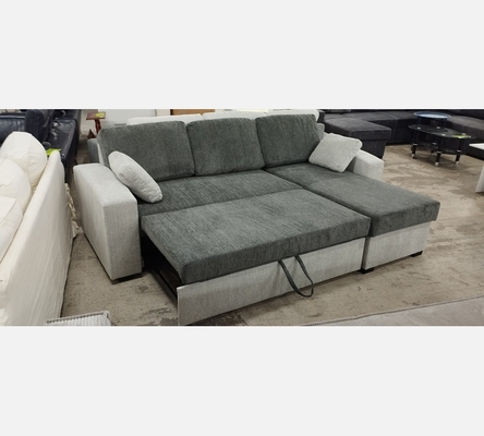 2M Rav15/06 Canapé d'angle Aramis tissu GF/GC, convertible, réversible, coffre.