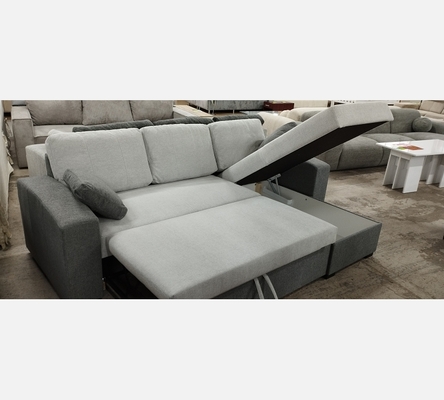 2M Sor01/88 Canapé d'angle Aramis tissu GC/GF, convertible, réversible, coffre.