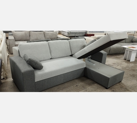 2M Sor01/88 Canapé d'angle Aramis tissu GC/GF, convertible, réversible, coffre.