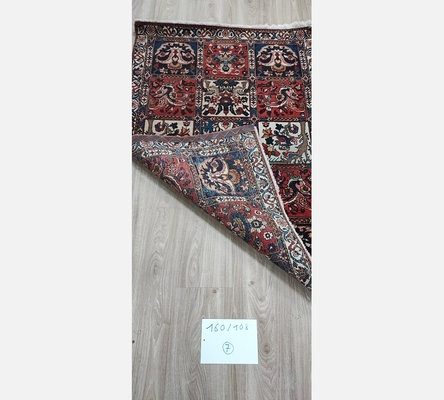 (7) Tapis Bakhtiar 4 saisons teinte bordeaux et bleu. 160/108 cm