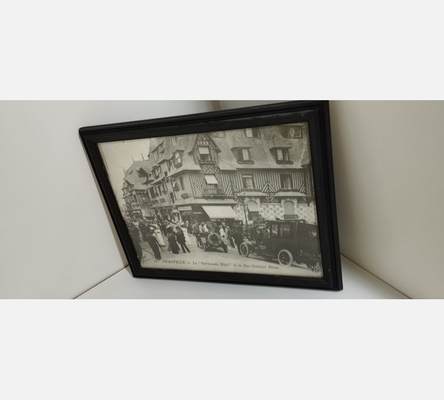 Affiche en noir et blanc Deauville