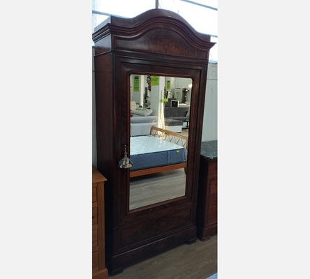 Armoire à glace ancienne, 1 porte, 1 tiroir.