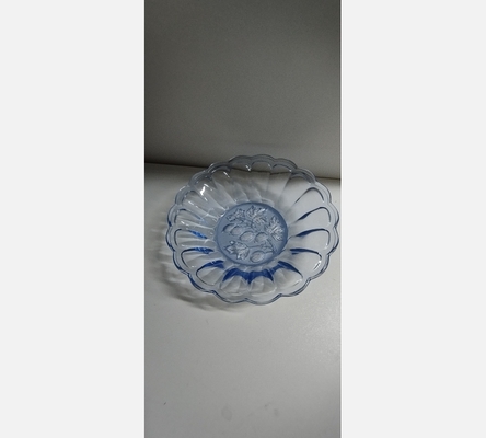 Assiette bleu motif fleurs