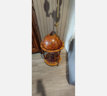 Bar Globe Terrestre Vintage  Style Renaissance.