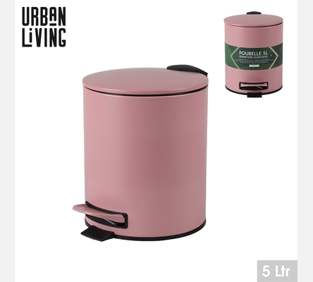 'BLUSH' POUBELLE SDB 5L AVEC PEDALE ET FERMETURE SILENCIEUSE D21XH26CM