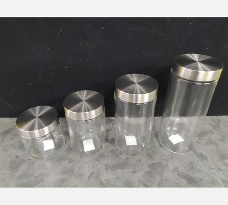 Bocal en verre et couvercle en alu. 1600mL.