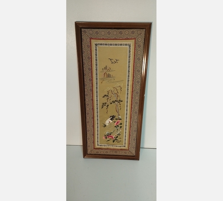 Broderie sur soie asiatique