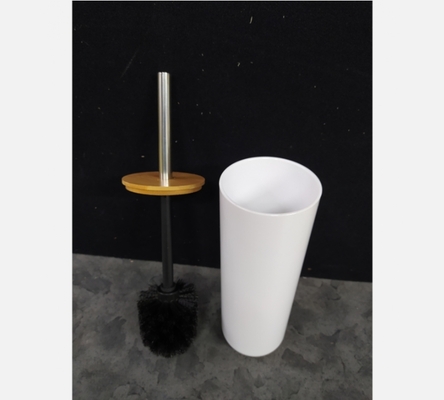 Brosse WC blanc/bambou.