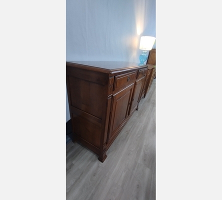 Buffet bas en chêne massif 2 portes 2 tiroirs