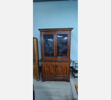 Buffet bibliothèques ancien, 2 corps style Louis Philippe.