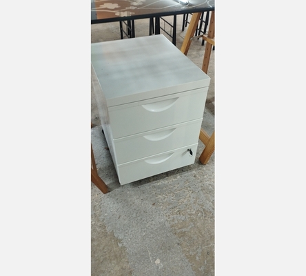 Caisson 3 tiroirs blanc