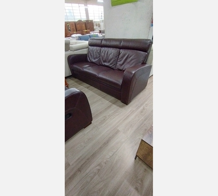 Canape en cuir 3 places avec 1 fauteuil relax manuel 'Cuir Center'