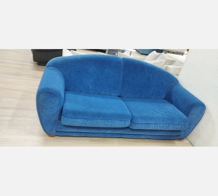 Canapé en tissu bleu convertible