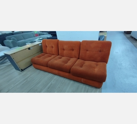 Canapé vintage années 70 orange.
