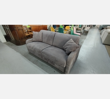 Canpapé Rapido 140/190 CM  en velours gris