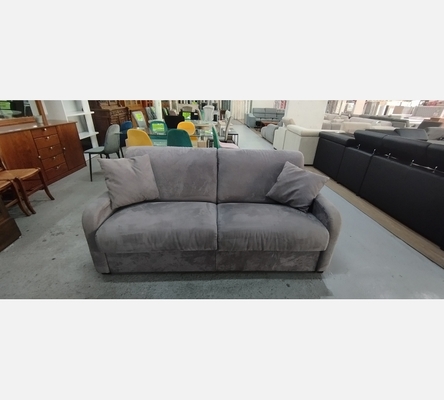 Canpapé Rapido 140/190 CM  en velours gris