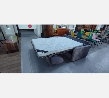 Canpapé Rapido 140/190 CM  en velours gris
