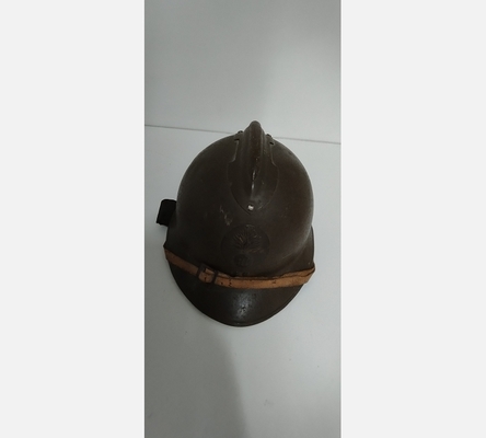 CASQUE modèle 1926 modèle officier, couleur olive, grenade infanterie 1915 marro