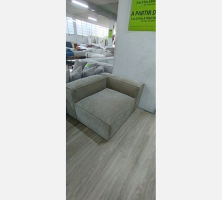 Chauffeuse d'angle en tissu beige