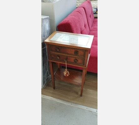 Chevet style Directoire dessus marbre, 2 tiroirs
