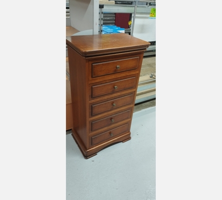 Chiffonnier 5 tiroirs louis Philippe.