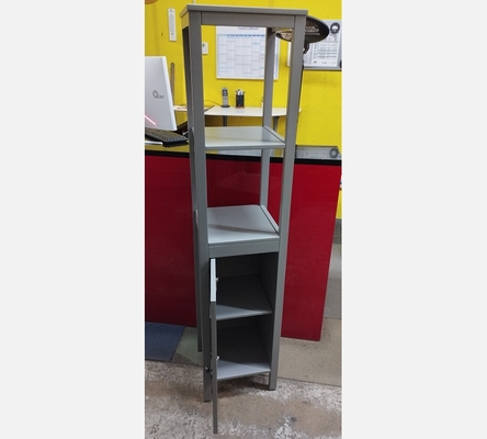 Colonne de salle de bain grise 1 porte.