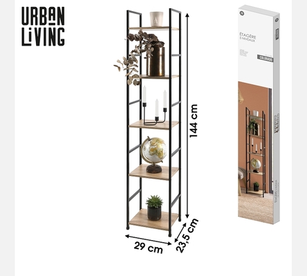 'COLORADO' ETAGERE DESIGN ECHELLE 5 NIVEAUX 29X23,5XH144CM