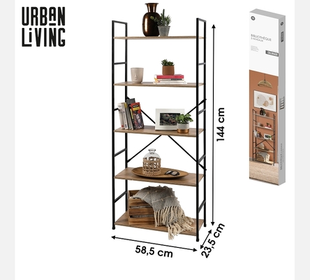 'COLORADO' ETAGERE DESIGN ECHELLE LARGE 5 NIVEAUX 58,5X23,5XH144CM