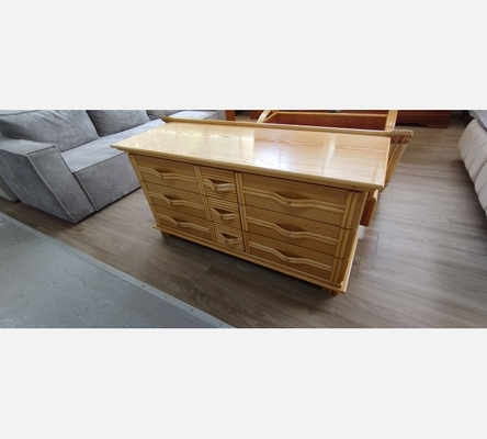 Commode 9 tiroirs en rotin Shogun