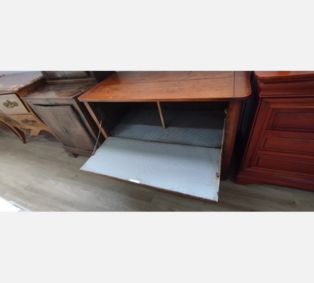 Commode basse en merisier 1 porte 1 tiroir.