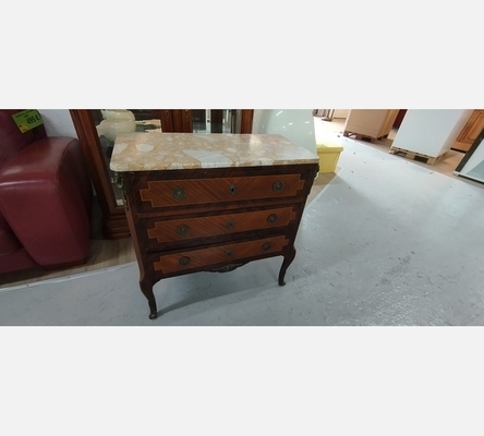Commode de dame Louis XV/XVI en marqueterie.