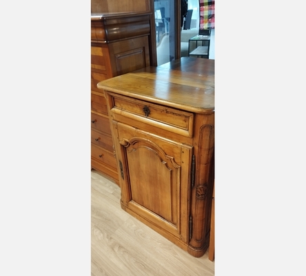 Confiturier ancien en bois massif, 1 porte, 1 tiroir.