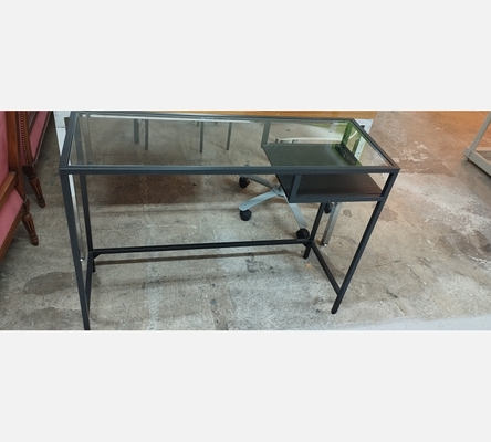 Desserte bureau en métal noir