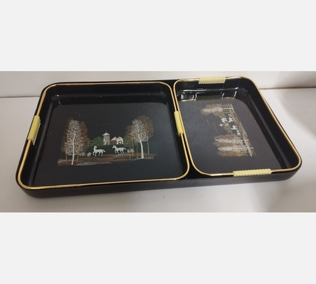 Ensemble de 3 plateaux japonais