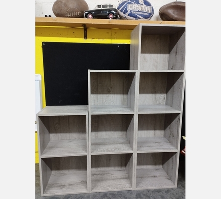 Etagère 2 niveaux couleur grise.