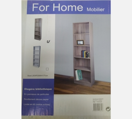 Etagère 5 niveaux teinte chêne griffé.