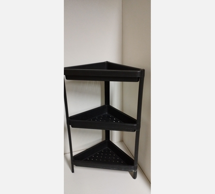 Etagère  d'angle en plastique noir