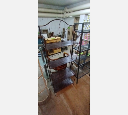 Etagère en métal marron motif oiseaux