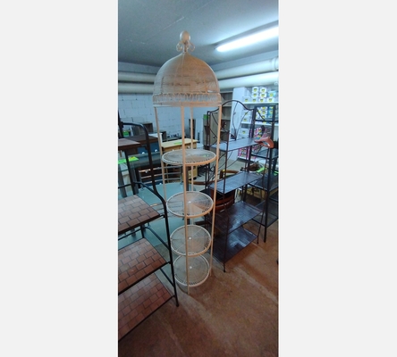 Etagère voilière en métal blanc