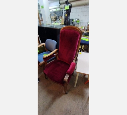 Fauteuil voltaire bordeaux