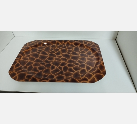 Grand plateau en plexiglass couleur peau de girafe