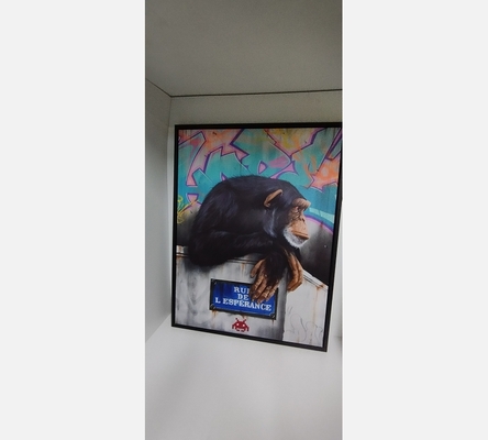Grand tableau singe Rue de l'Esperance.
