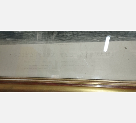 Grande gravure dans cadre doré ancien Louis Philippe