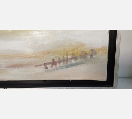 Grande peinture de paysage vallonné de JF Taillard en 2012