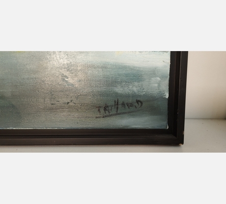 Grande peinture de pont au village de JF Taillard.