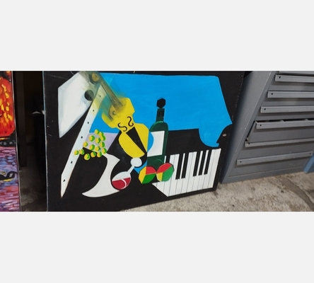 Grande toile instument de musique