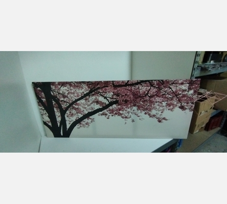 Grande toile tableau arbre rose