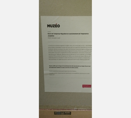 Impression sur papier d'art gd format Muzéo Sacre Nap et couronnement Joséphine
