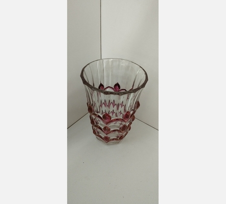 Jolie vase cristal rose/blanc